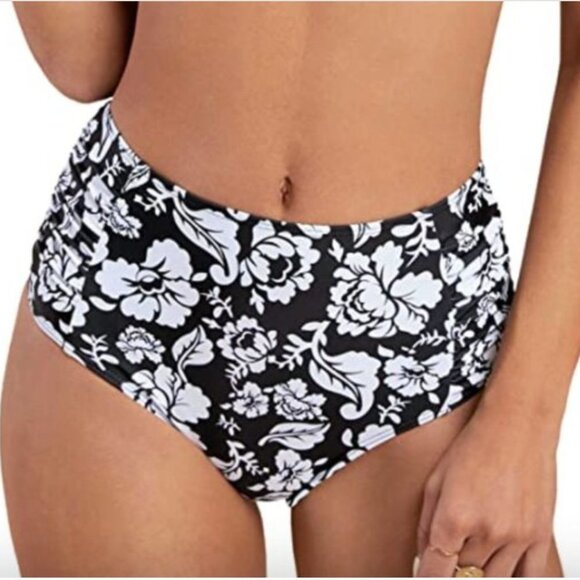 High waisted floral bikini bottom L - Picture 1 of 2
